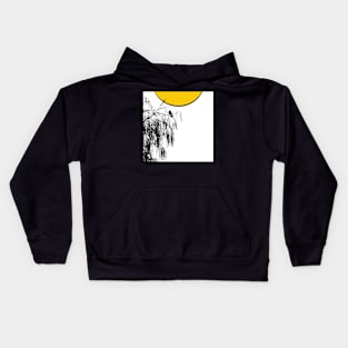 Bird on a branches. Kids Hoodie